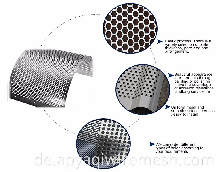 Aluminium rundes Loch perforiertes Metallnetzblech/ Stahl perforiertes Metallnetz